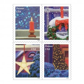Holiday Windows Forever Stamps (5 sheets of 100 stamps)